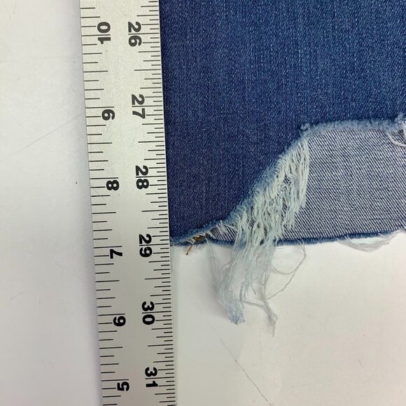 Madewell Women's Cali Demi Boot Step Raw Hem Stretch Denim Jeans Size 28 - Picture 13 of 13